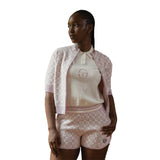 Sergio Tacchini Leila Short Sleeve Track Jacket - Pale Mauve