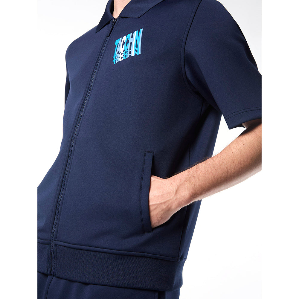 Sergio Tacchini Urso Short Sleeve Track Jacket - Maritime Blue