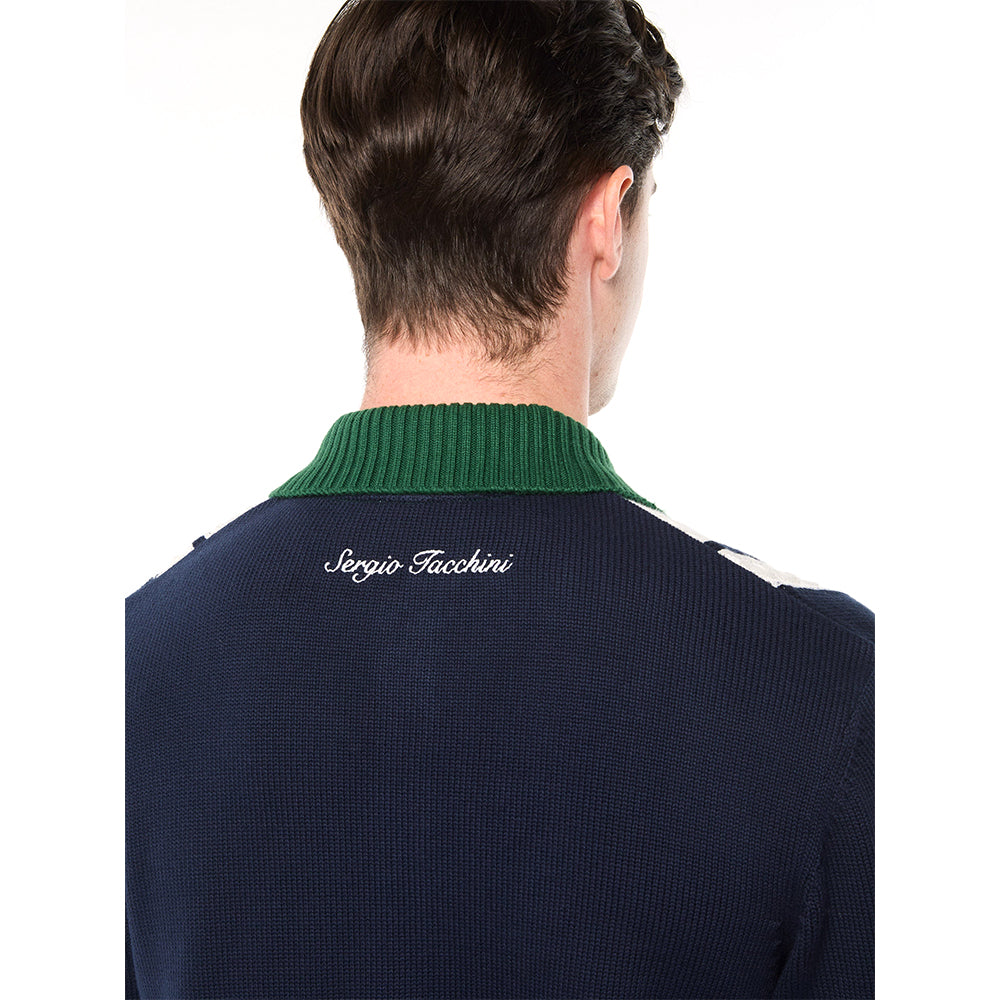 Sergio Tacchini Bruni Knit Cardigan - Maritime Blue