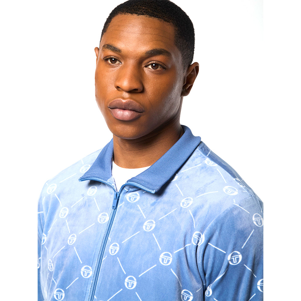 Sergio Tacchini Cosimo Velour Track Jacket - Faded Denim