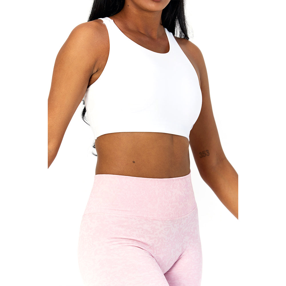 Astoria LIVE LUXE Open Back Crop - White
