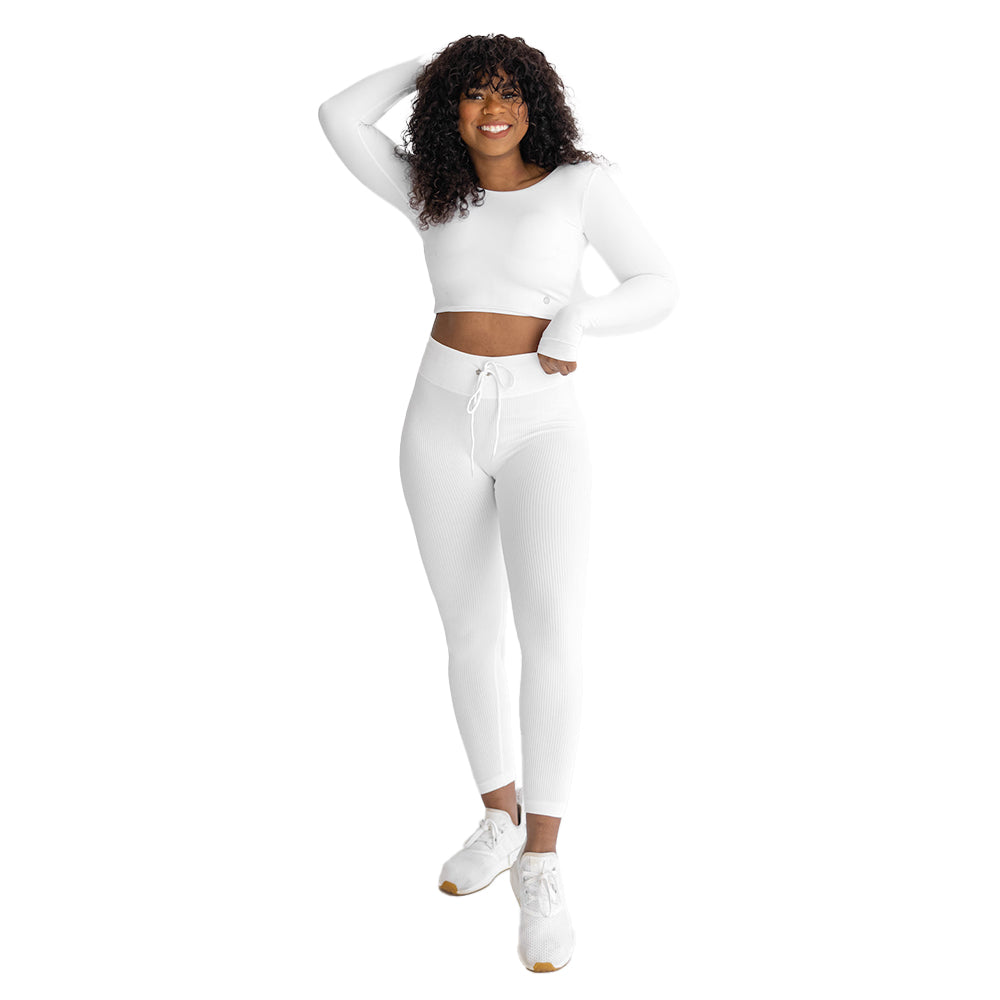 Astoria LIVE LUXE Crossed Sleeve Crop - White