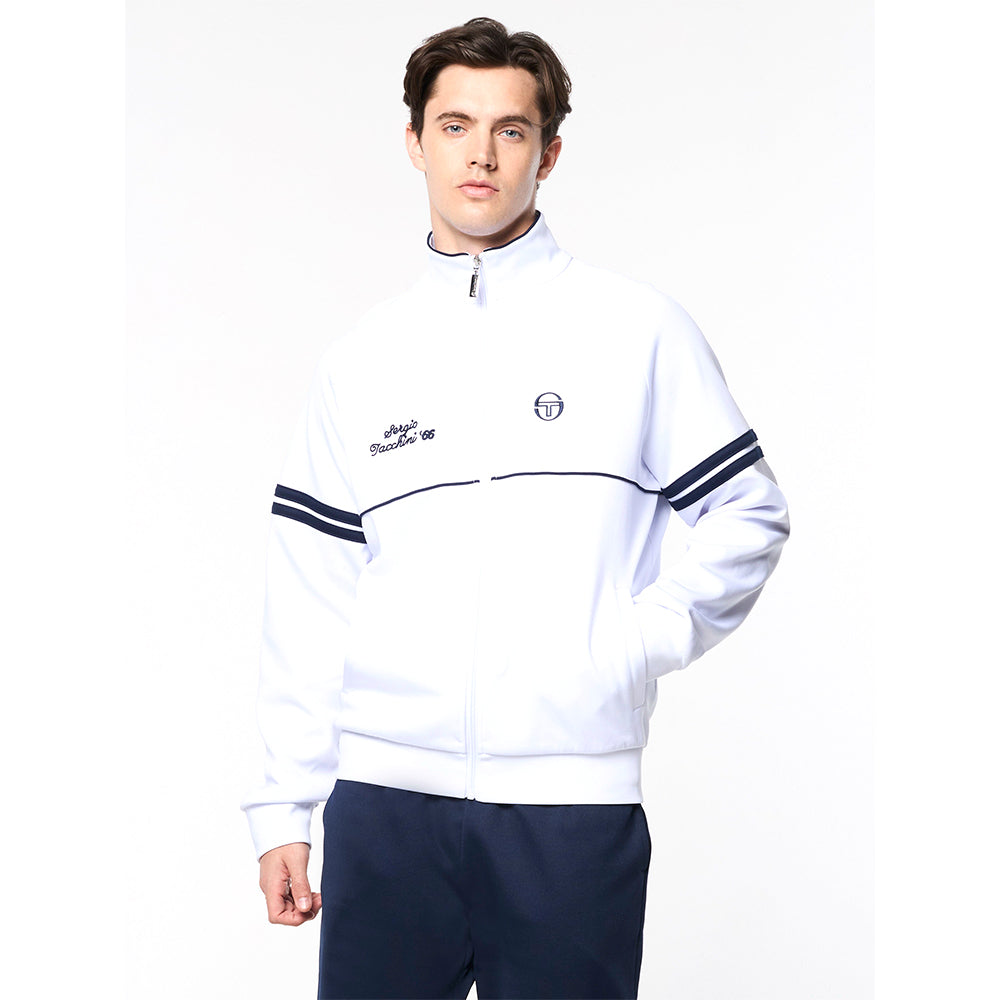Sergio Tacchini Orion Davis Track Jacket - White/ Maritime Blue