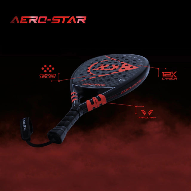 Dunlop Padel Racket Aero Star Pro - Black & Red