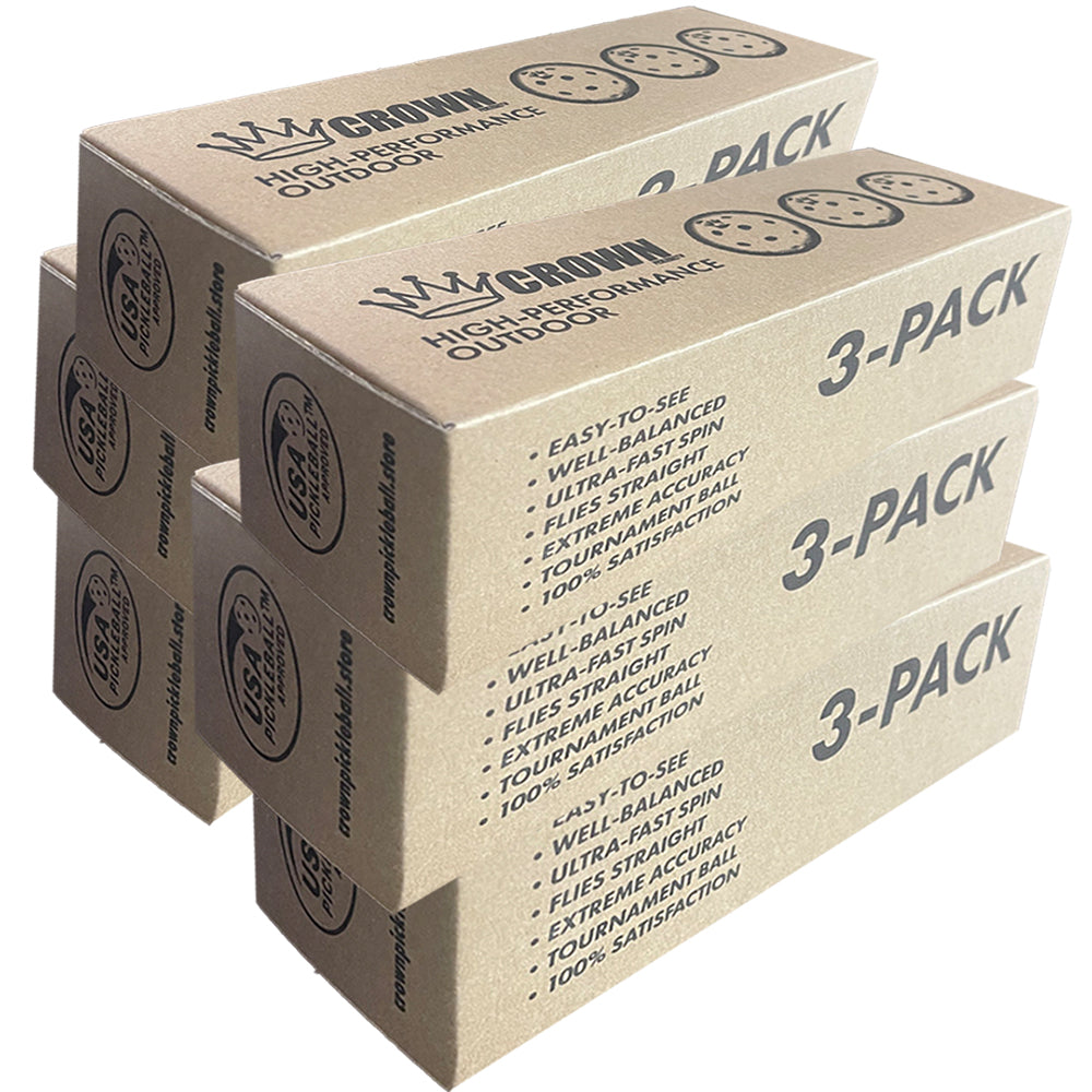 CROWN PICKLEBALL - High-Performance OUTDOOR Pickleballs (18-PACK LIME)