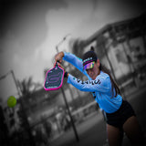 Potenza Pickleball P+ PowerSpin Carbon COREx3 Pickleball Paddle | Neon Pink