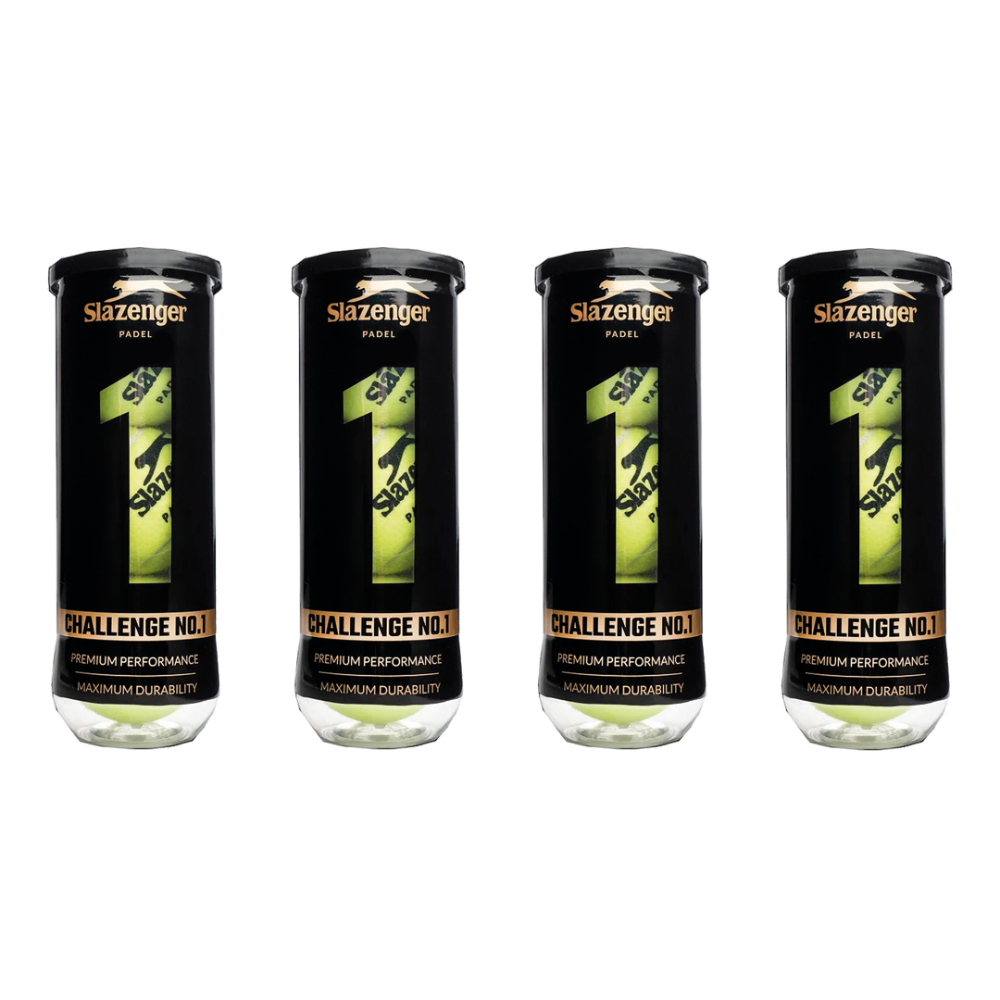 Slazenger Padel Balls Challenge NO.1 | 4x Can Bundle