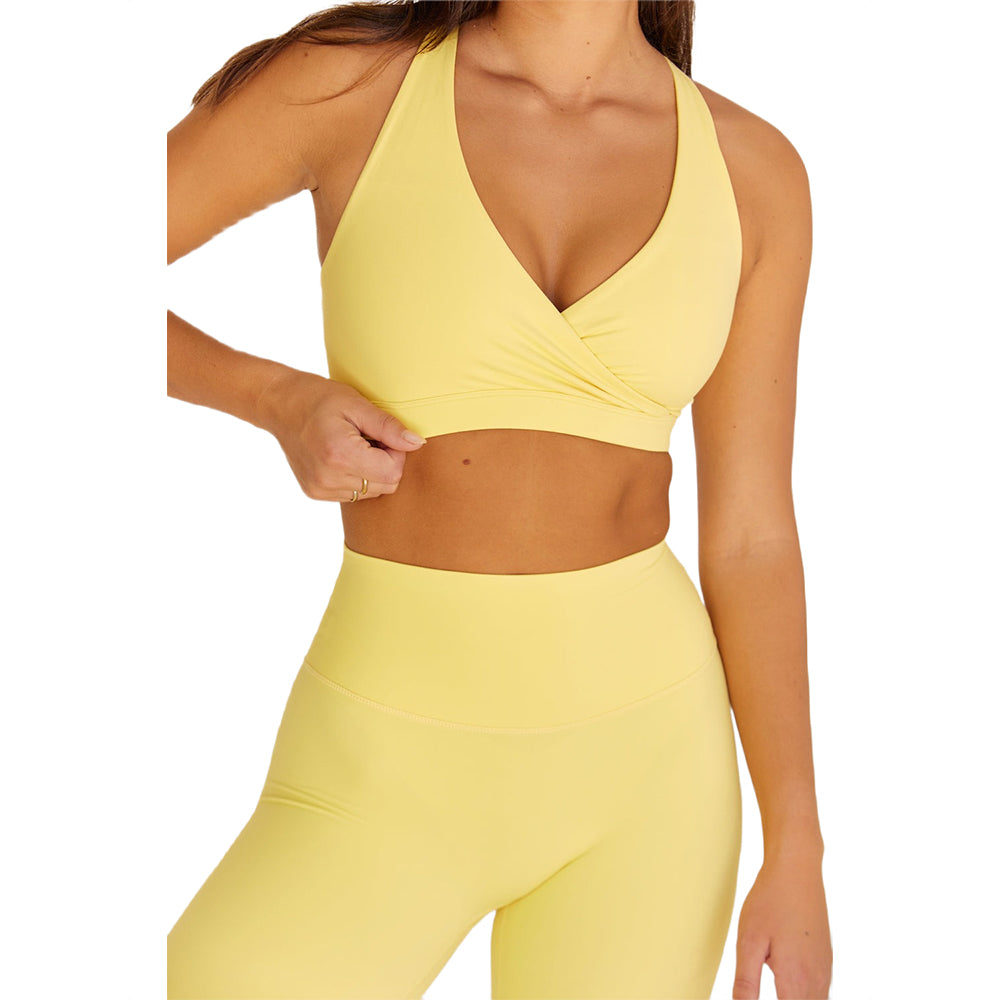 Astoria LUXE BALANCE Plunge Sports Bra - Marigold