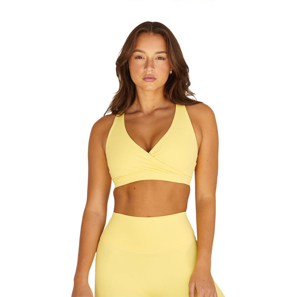 Astoria LUXE BALANCE Plunge Sports Bra - Marigold