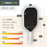 Pala de pickleball pura Torch de Revolin Sports