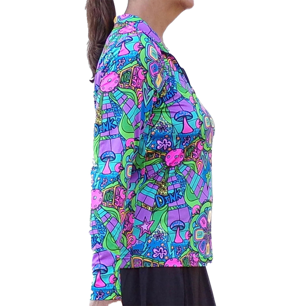 Picckleball Bella 1/4 Zip Manga Larga Groovy