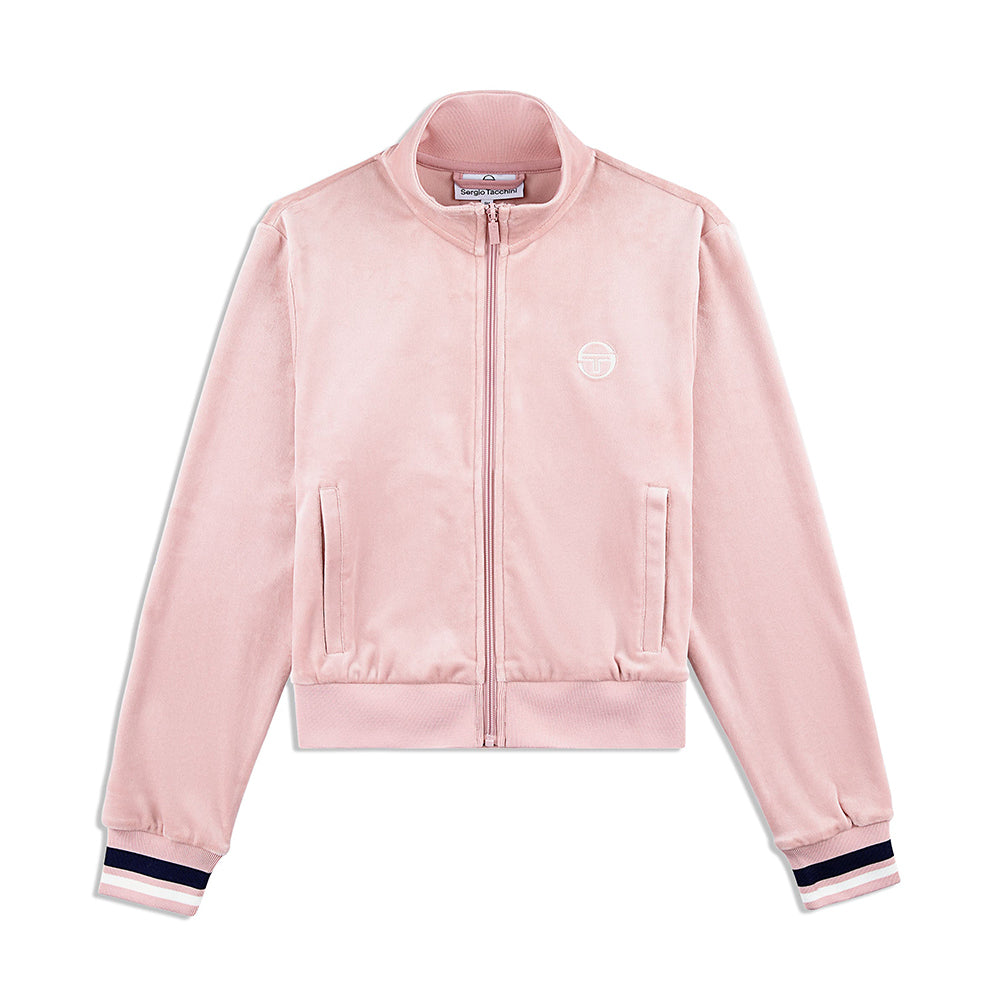 Sergio Tacchini Adele Velour Track Jacket - Pale Mauve