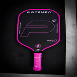 Potenza Pickleball P+ PowerSpin Carbon COREx3 | Neon Pink | Elongated Face