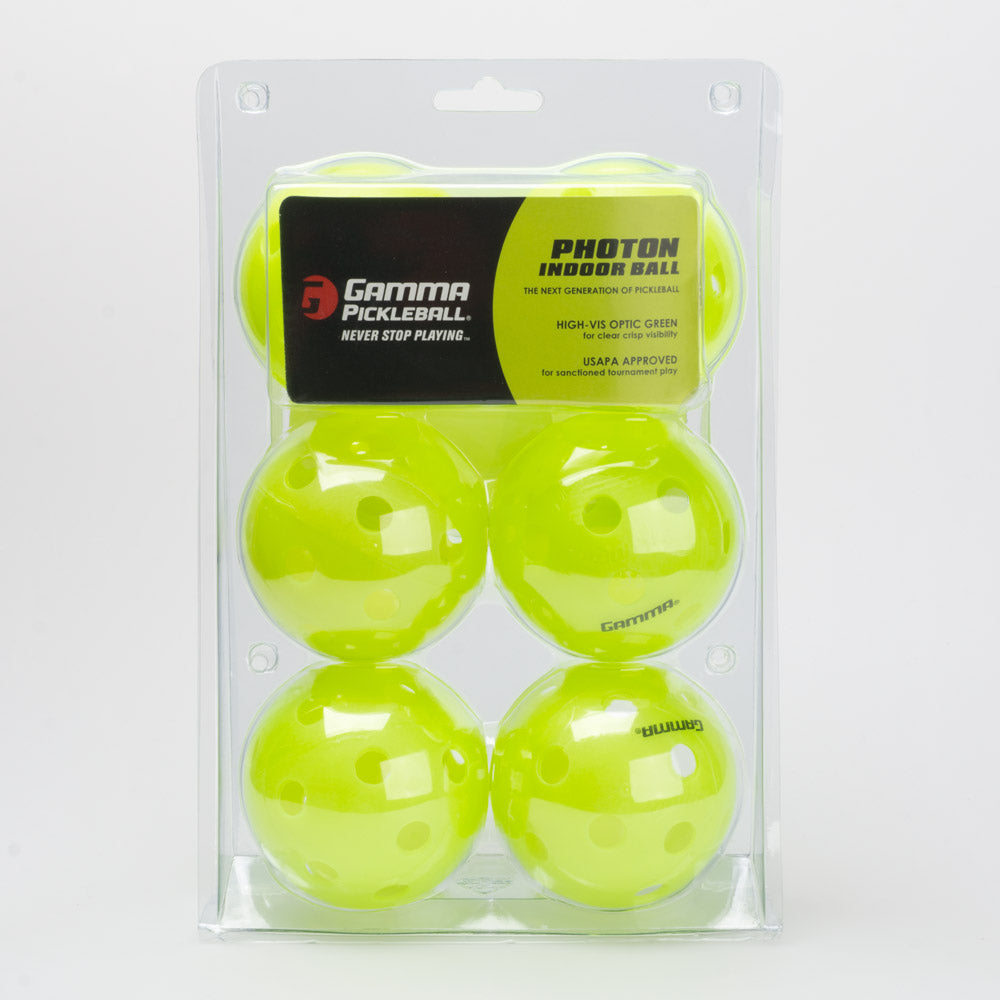 Gamma Sports Pickleball Balls Photon Outdoor - 6 Pack