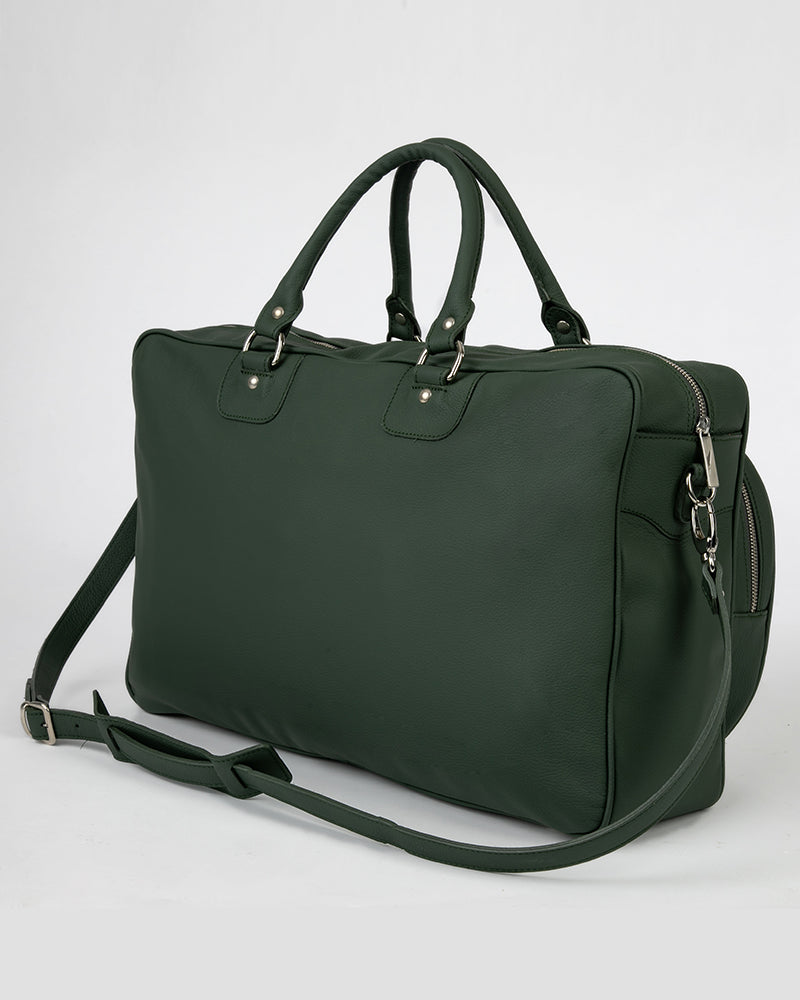 Cork Padel Vintage Leather Handbag Green