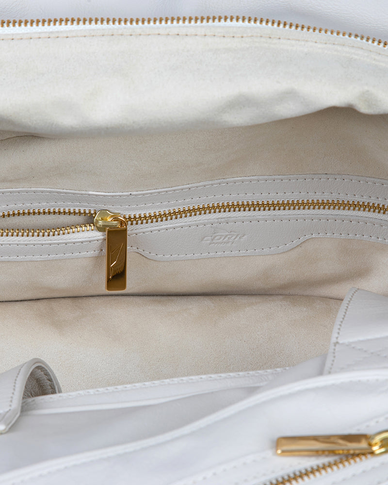 Cork Padel Leather Thermobag White