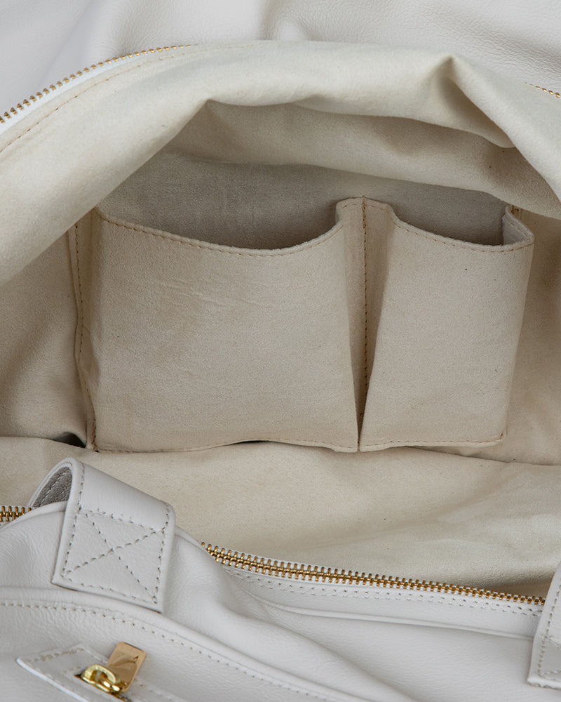Cork Padel Leather Thermobag White
