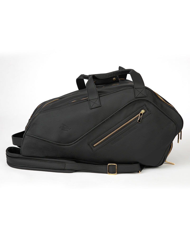 Cork Padel Leather Thermobag Black/Gold