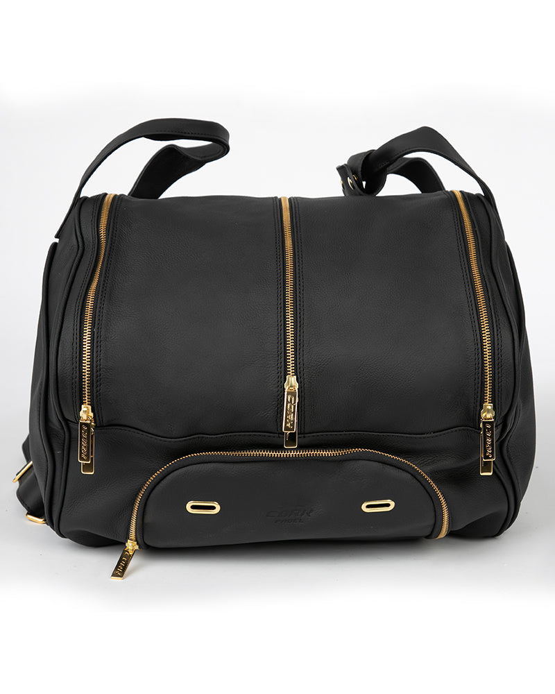 Cork Padel Leather Thermobag Black/Gold