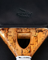 Cork Padel Vintage Leather Handbag Black/Gold