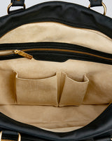 Cork Padel Vintage Leather Handbag Black/Gold