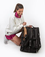 Cork Padel Leather Thermobag Black/Silver