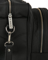 Cork Padel Vintage Leather Handbag Black/Silver