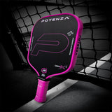 Potenza Pickleball P+ PowerSpin Carbon COREx3 | Neon Pink | Elongated Face