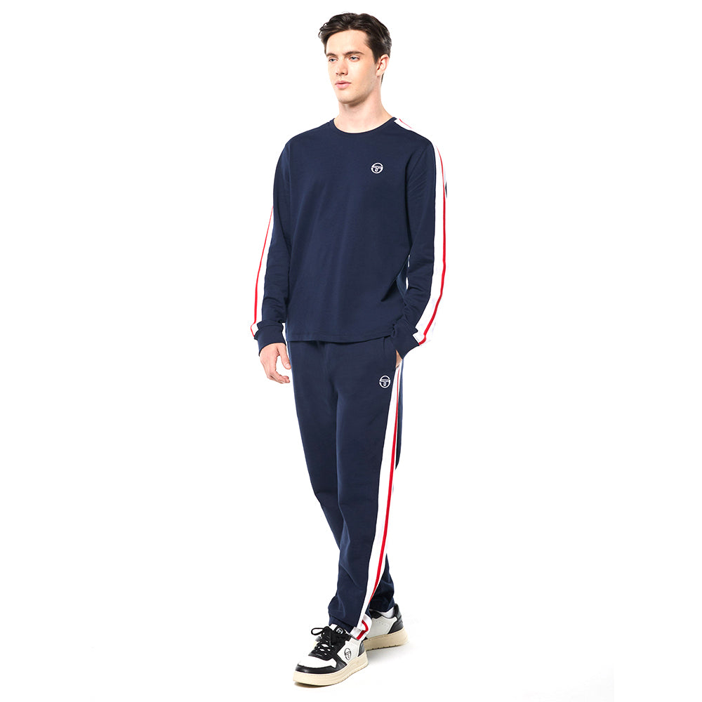 Sergio Tacchini Macchina Long Sleeve T - Shirt - Maritime Blue