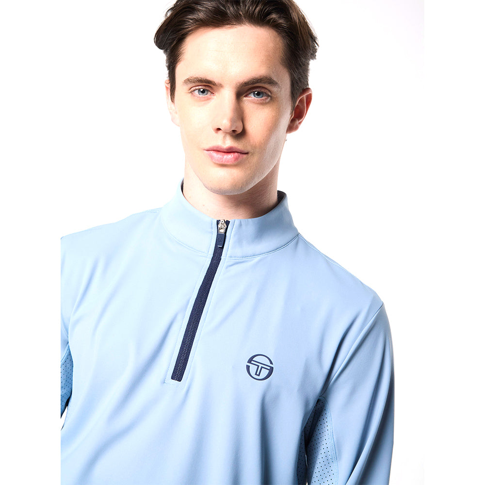 Sergio Tacchini Elio 1/4 Zip Pullover - Faded Denim