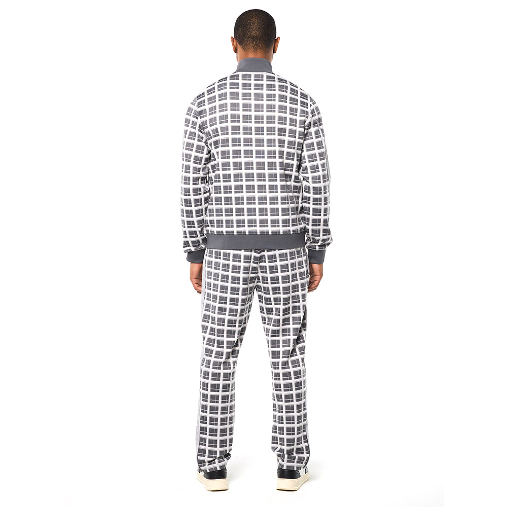 Sergio Tacchini Damarindo Check Track Jacket - Quiet Grey