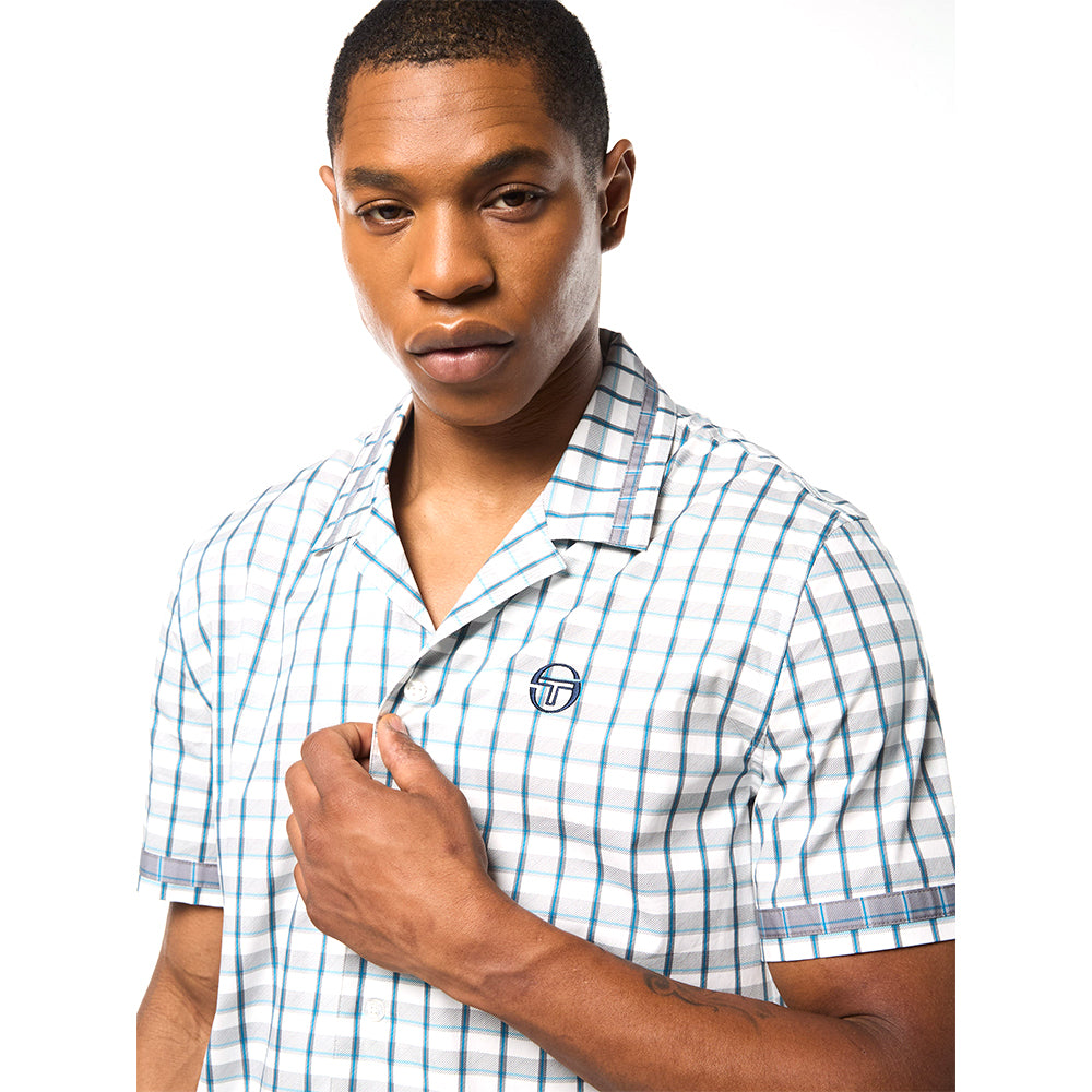 Sergio Tacchini Quadretto Cabana Shirt - Brilliant White