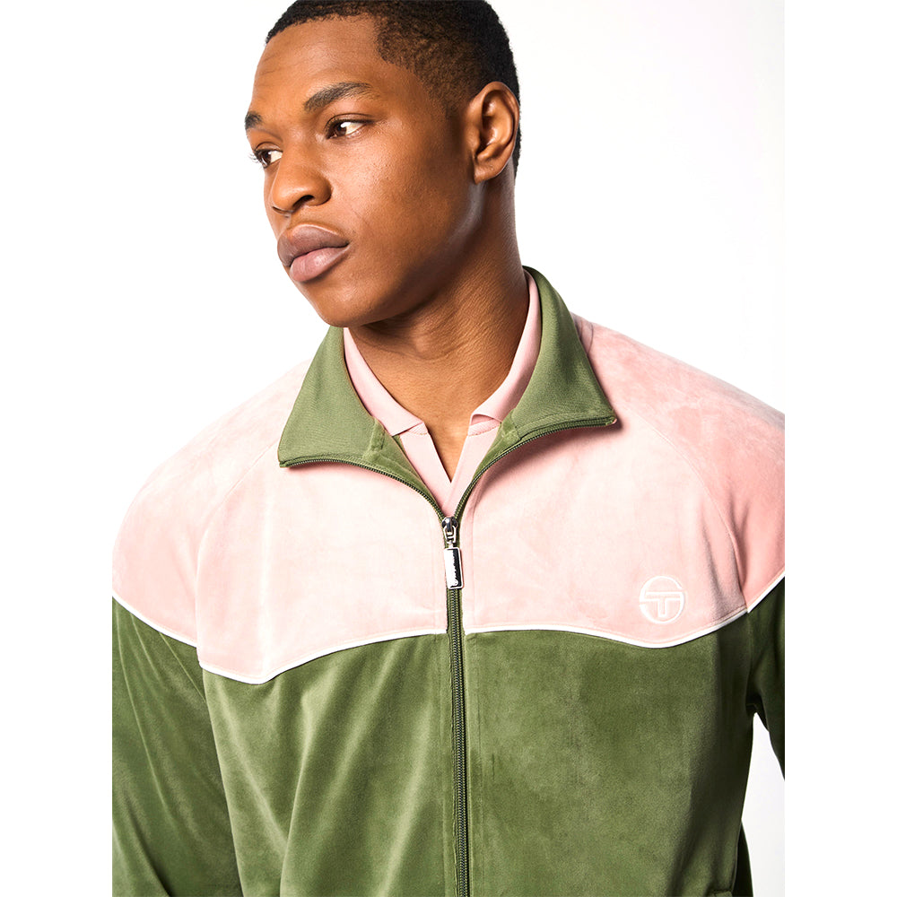 Sergio Tacchini Cielo Velour Track Jacket - Bronze Green