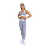 Astoria LUXE BALANCE Crossover Legging - Blue Lattice