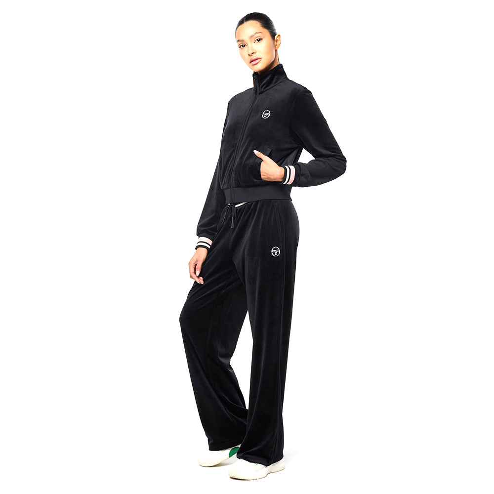 Sergio Tacchini Adele Velour Track Jacket - Black Beauty