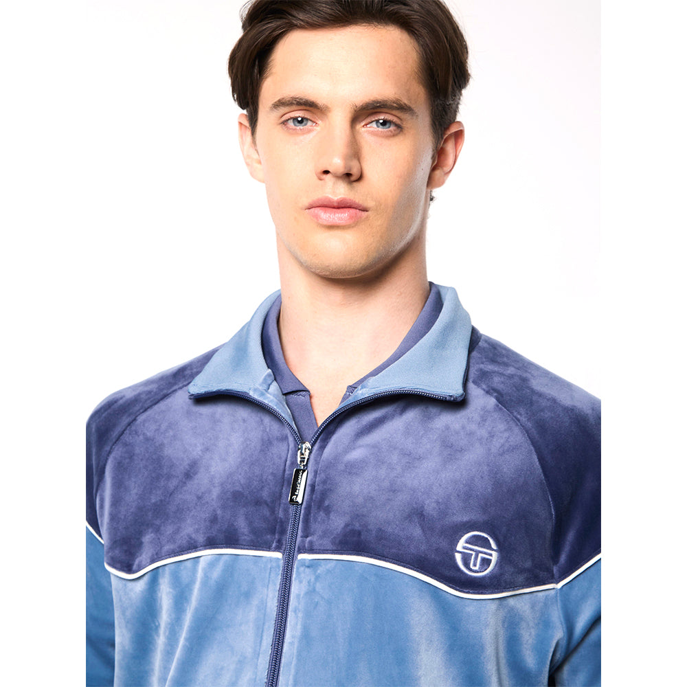 Sergio Tacchini Cielo Velour Track Jacket - Faded Denim