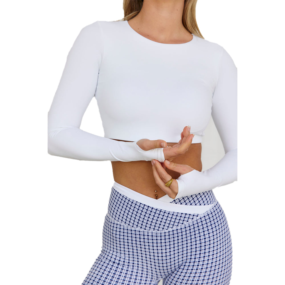 Astoria LIVE LUXE Staple Sleeved Crop - White
