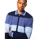 Sergio Tacchini Enzo Striped Track Jacket - Faded Denim