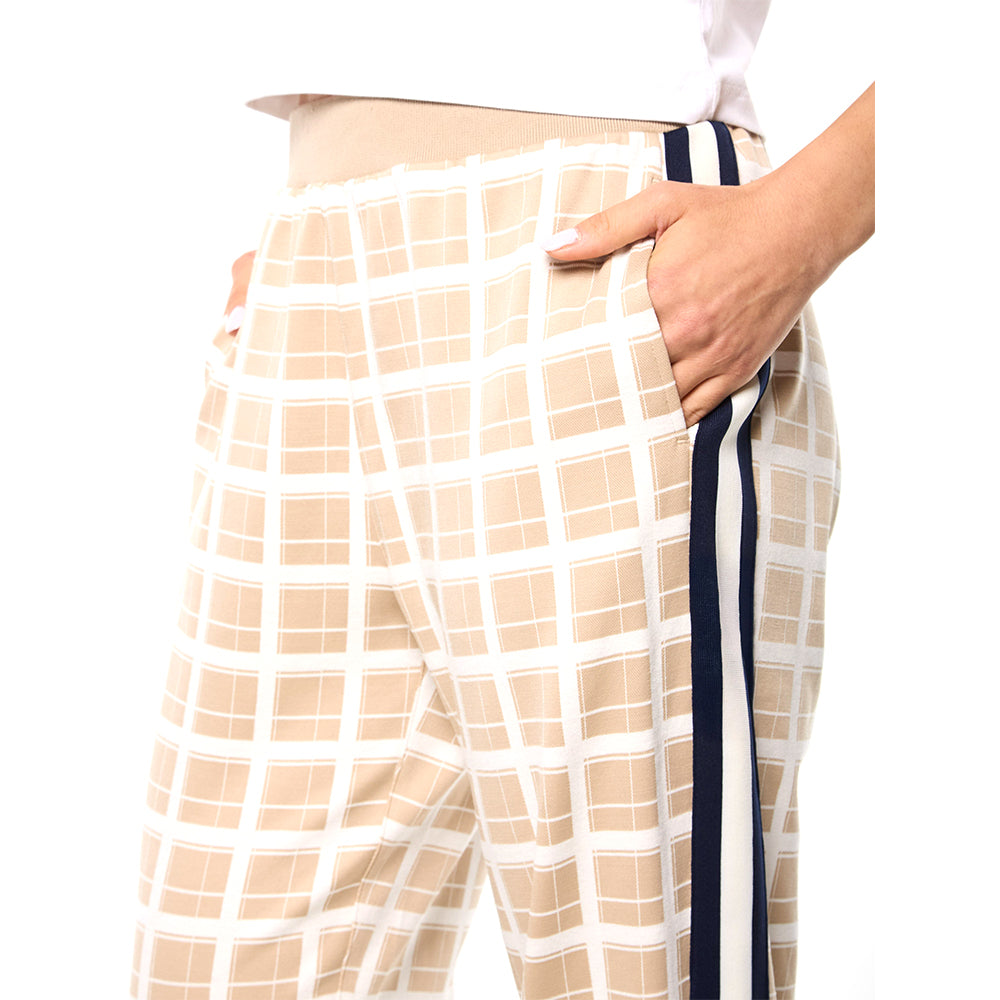 Sergio Tacchini Women's Damarindo Check Track Pant - Humus