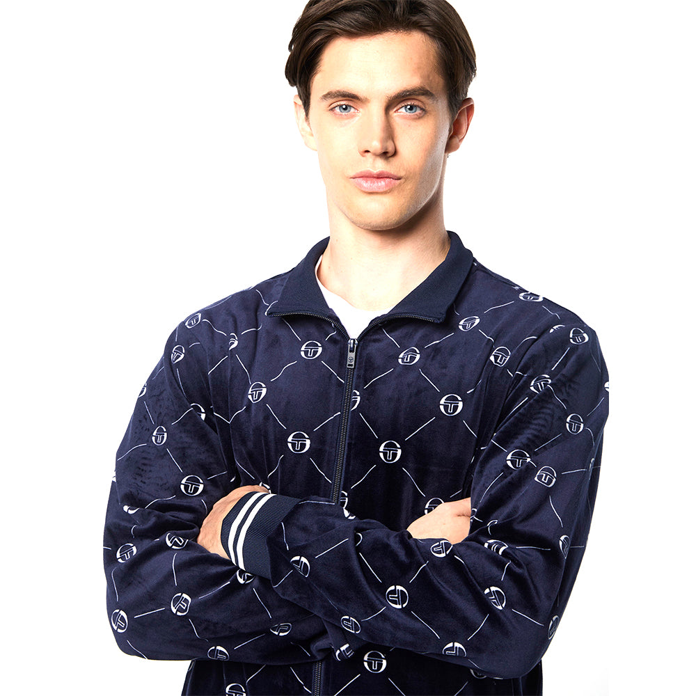Sergio Tacchini Cosimo Velour Track Jacket - Maritime Blue