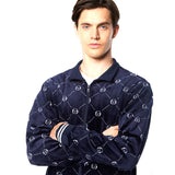 Sergio Tacchini Cosimo Velour Track Jacket - Maritime Blue
