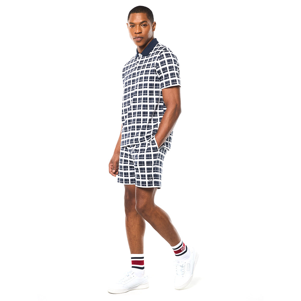 Sergio Tacchini Damarindo Check Polo - Maritime Blue
