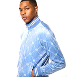 Sergio Tacchini Cosimo Velour Track Jacket - Faded Denim