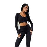 Astoria BALANCE Crossover Sleeve Crop - Black