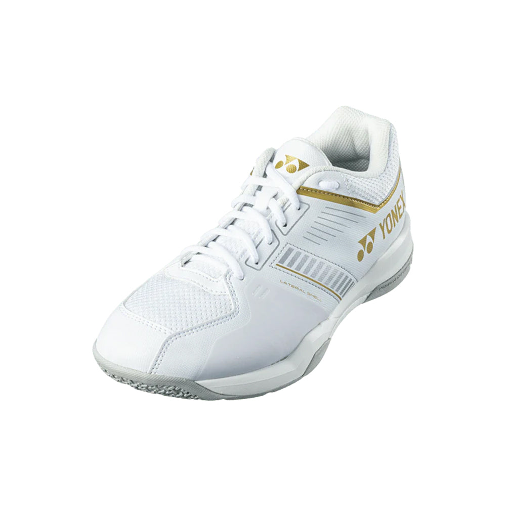 Yonex Badminton Shoe Power Cushion Strider Flow Wide (White/Gold)