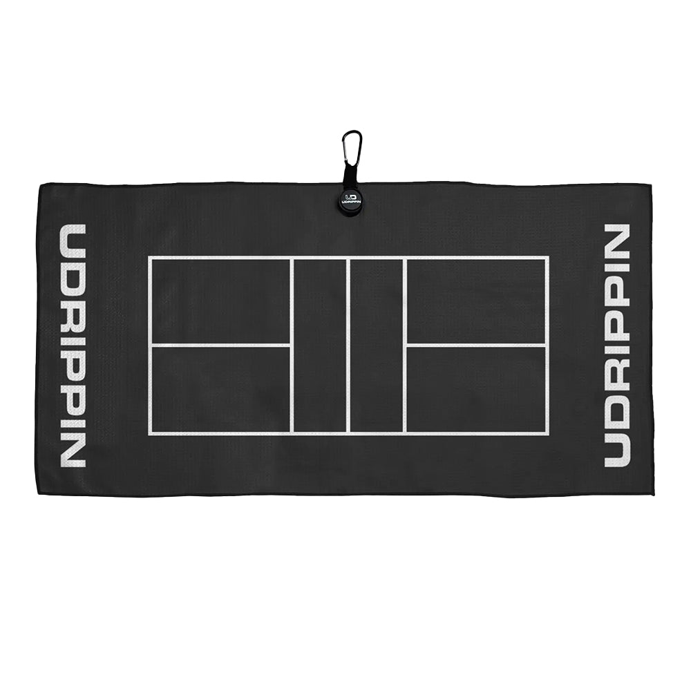 UDRIPPIN Court Black - Magnetic Microfiber Towel