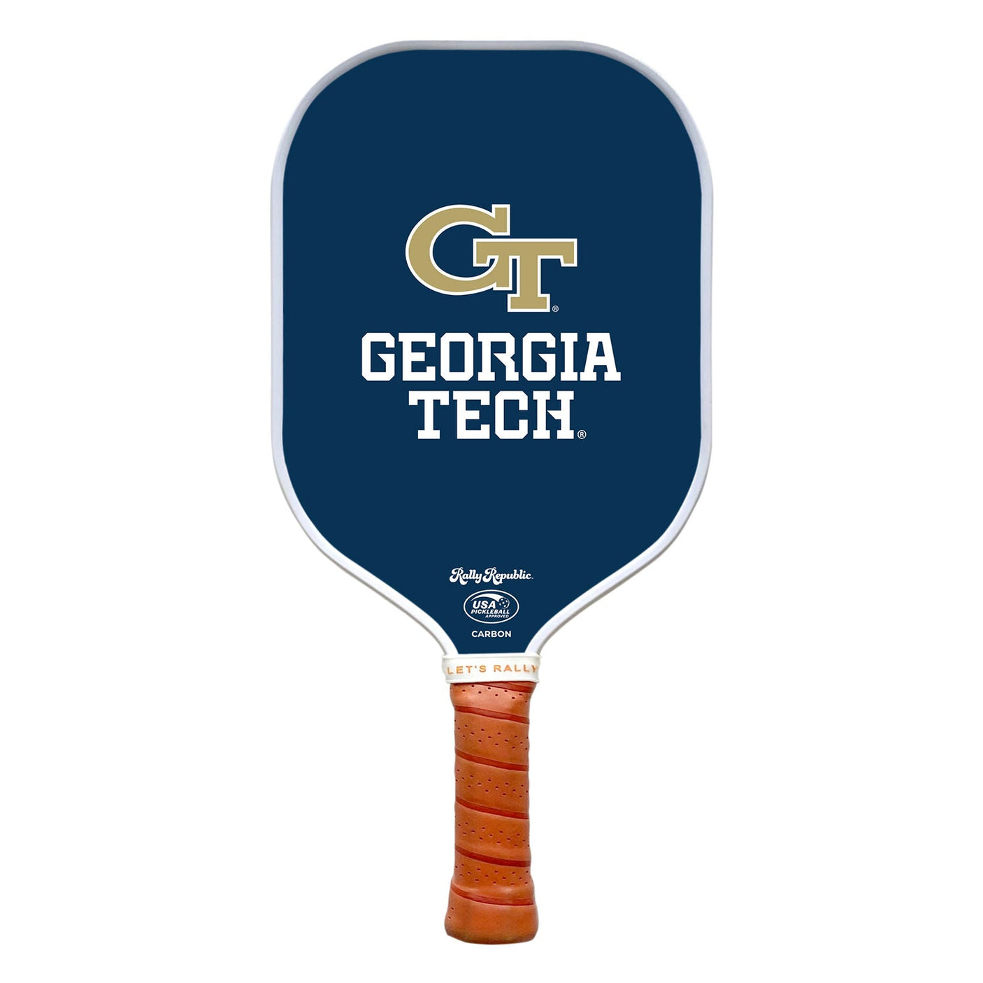 Rally Republic PIckleball Paddle - Georgia Tech Yellow Jackets Navy Blue Athletic Mark