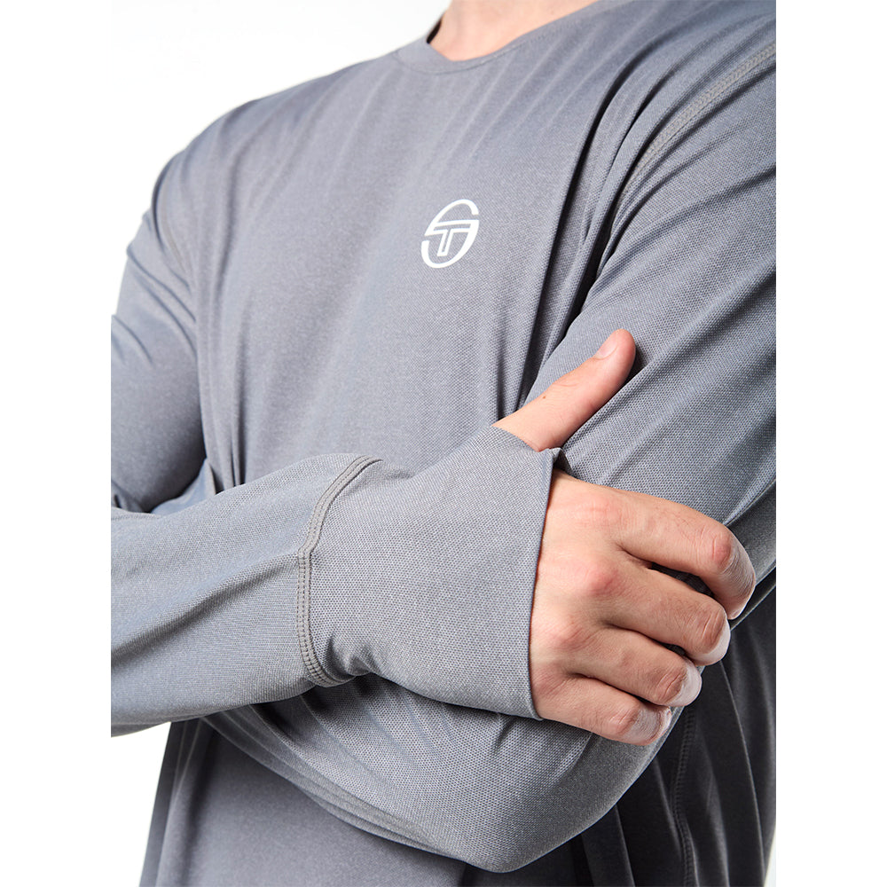 Sergio Tacchini Attivo Damarindo Long Sleeve Tee - Quiet Gray
