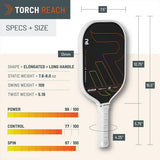 Revolin Sports Pickleball Torch Reach Pickleball Paddle