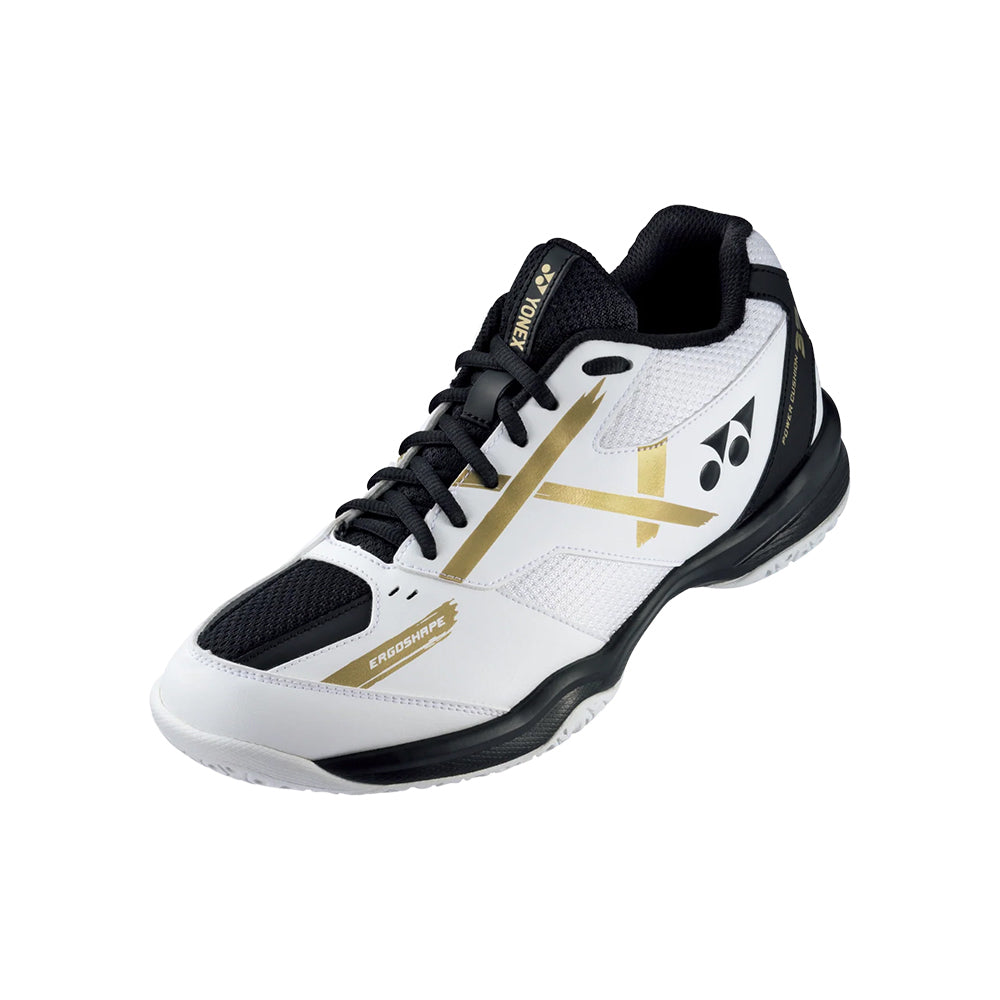 Yonex Badminton Shoe Power Cushion 39 Wide (White/Gold)